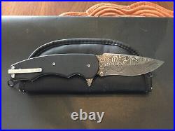 Custom Butch Ball Damascus Flipper Folder Folding Knife