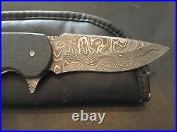 Custom Butch Ball Damascus Flipper Folder Folding Knife