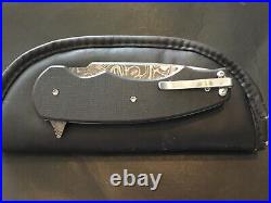 Custom Butch Ball Damascus Flipper Folder Folding Knife