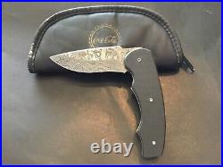 Custom Butch Ball Damascus Flipper Folder Folding Knife