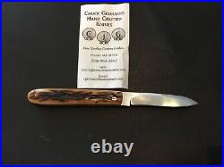 Custom Chuck Gedraitis Jigged Bone Slipjoint Folder Folding Knife