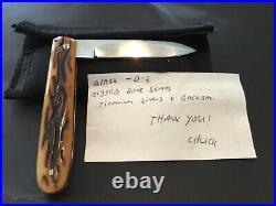 Custom Chuck Gedraitis Jigged Bone Slipjoint Folder Folding Knife