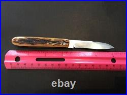 Custom Chuck Gedraitis Jigged Bone Slipjoint Folder Folding Knife