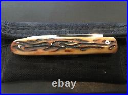 Custom Chuck Gedraitis Jigged Bone Slipjoint Folder Folding Knife