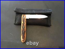 Custom Chuck Gedraitis Jigged Bone Slipjoint Folder Folding Knife