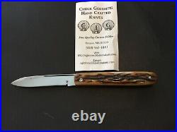 Custom Chuck Gedraitis Jigged Bone Slipjoint Folder Folding Knife