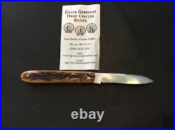 Custom Chuck Gedraitis Jigged Bone Slipjoint Folder Folding Knife