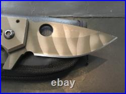 Custom Crusader Forge Titantium Flipper Folder Knife