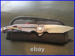 Custom Dan Sullivan DSK-T Knives DAMASCUS Bld Prick Flipper Folder Folding Knife