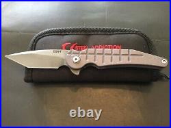 Custom Dan Sullivan DSK-T Knives DAMASCUS Bld Prick Flipper Folder Folding Knife