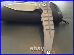 Custom Dan Sullivan DSK-T Knives DAMASCUS Bld Prick Flipper Folder Folding Knife