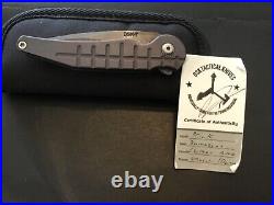 Custom Dan Sullivan DSK-T Knives DAMASCUS Bld Prick Flipper Folder Folding Knife