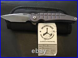 Custom Dan Sullivan DSK-T Knives DAMASCUS Bld Prick Flipper Folder Folding Knife