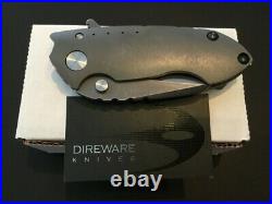 Custom Direware Knives S-90 Grey Titanium Folder Flipper Knife