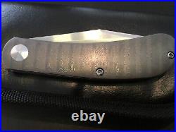 Custom Doc Shiffer Damascus Handles Lanny's Clip Slipjoint Folder Folding Knife