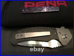 Custom Enrique Pena Diesel Extra Timascus Clip Flipper Folder Folding Knife