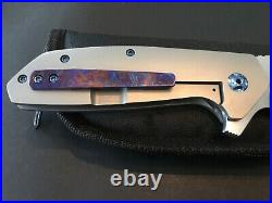 Custom Enrique Pena Stinger Pena Knives Ti/Timas Folding Folder Flipper Knife
