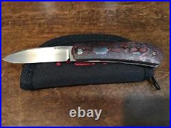 Custom Enrique Peña Zulu Spear Fat Carbon Lava Slipjoint Folder flipper Knife