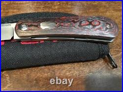 Custom Enrique Peña Zulu Spear Fat Carbon Lava Slipjoint Folder flipper Knife