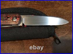 Custom Enrique Peña Zulu Spear Fat Carbon Lava Slipjoint Folder flipper Knife