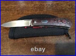 Custom Enrique Peña Zulu Spear Fat Carbon Lava Slipjoint Folder flipper Knife