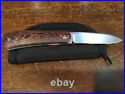 Custom Enrique Peña Zulu Spear Fat Carbon Lava Slipjoint Folder flipper Knife