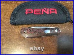 Custom Enrique Peña Zulu Spear Fat Carbon Lava Slipjoint Folder flipper Knife