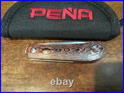 Custom Enrique Peña Zulu Spear Fat Carbon Lava Slipjoint Folder flipper Knife