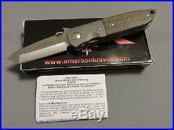 Custom Ernest Emerson Knives CQC-5 withWave & Micarta Scales withBox and Paperwork