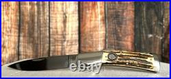 Custom Folding Knife Joe Anderson Stag, Louisville, Ky Folder