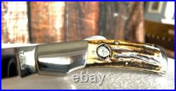 Custom Folding Knife Joe Anderson Stag, Louisville, Ky Folder