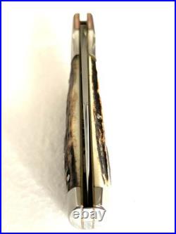 Custom Folding Knife Joe Anderson Stag, Louisville, Ky Folder