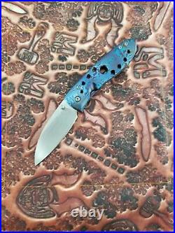 Custom Full Dress Tom Mayo Timascus/Talonite Small Wharny 2 1/4 Blade 6 5/16 OAL