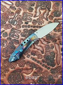 Custom Full Dress Tom Mayo Timascus/Talonite Small Wharny 2 1/4 Blade 6 5/16 OAL