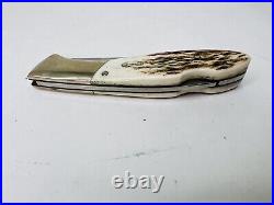 Custom H. L. MORRIS #022- 2K Pocket Knife Stag Handles