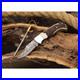 Custom HAND FORGED Damascus Steel Hunting Folding Stag Pocket Knife