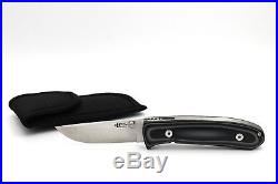 Custom Hand Made Bob Dozier Folding Knife 3 Black/Grey Micarta D2 Dozier Folder