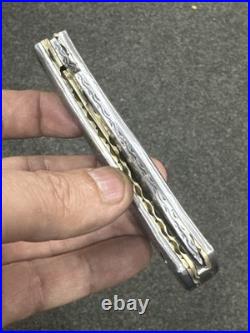 Custom Handmade D2 Steel Hand Engraved pocket (Folding) knife with Sheath