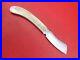 Custom Handmade Damascus Razor Folding Knife Bone Handle Leather Sheath K074