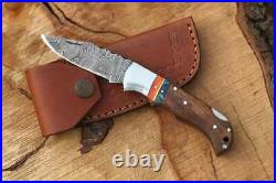 Custom Handmade Damascus Steel Pocket Knife Folding Blade / Hunting / Camping