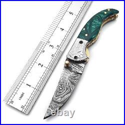 Custom Handmade Folding Knife (Woolly Mammoth Handle)