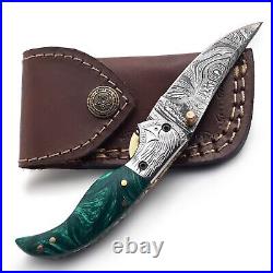 Custom Handmade Folding Knife (Woolly Mammoth Handle)