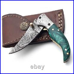 Custom Handmade Folding Knife (Woolly Mammoth Handle)