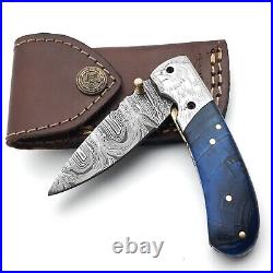 Custom Handmade Folding Knife (Woolly Mammoth Handle)