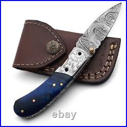 Custom Handmade Folding Knife (Woolly Mammoth Handle)