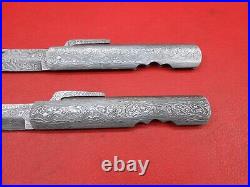 Custom Handmade Full Damascus Japanese Hogonokani Friction Folder Knife 2Pcs A16