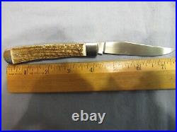 Custom Handmade One Bladed Stag Trapper. Tim Britton. Unused. Excellent