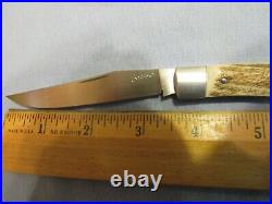 Custom Handmade One Bladed Stag Trapper. Tim Britton. Unused. Excellent