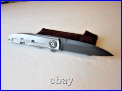 Custom Jason Clark Tactical Titanium Flipper Knife in Mint Cond