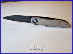 Custom Jason Clark Tactical Titanium Flipper Knife in Mint Cond